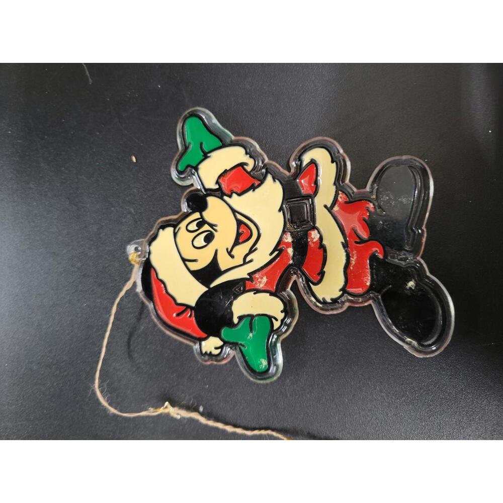 Vintage Mickey Mouse Santa Claus Hanging Figurine